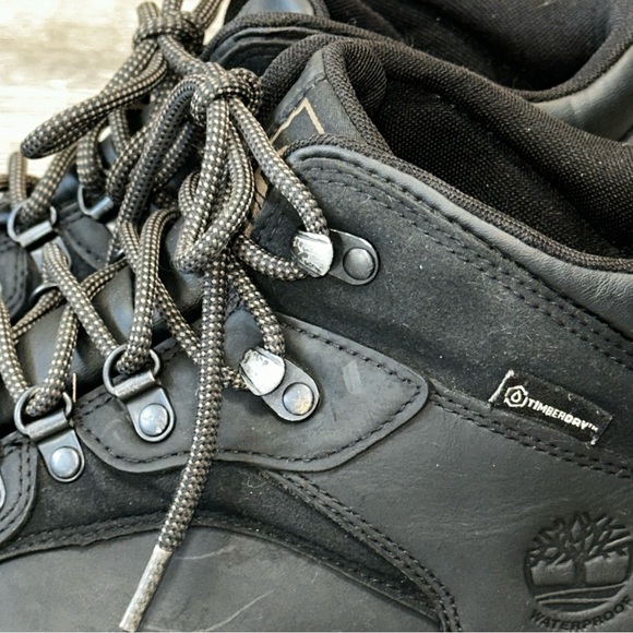 Timberland Rock Rimmon Waterproof Mid Hiker Black Leather Hiking Boots Mens 10.5 main image 4